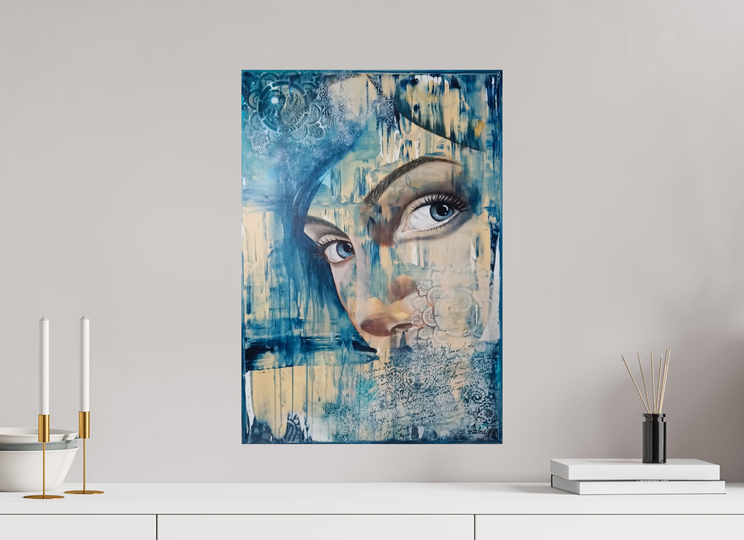 40 x 57,3 cm, Fine Art Print Indigo (Indigana)