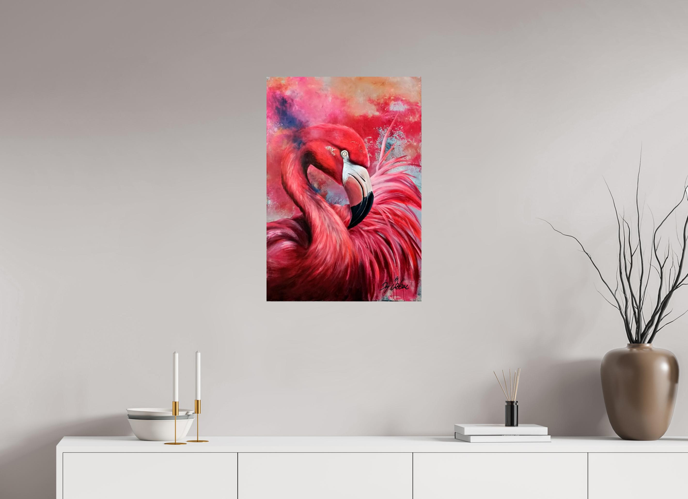 50 x 72,5 cm, Fine Art Print Flamingo – LIMITED EDITION Fine Art Print