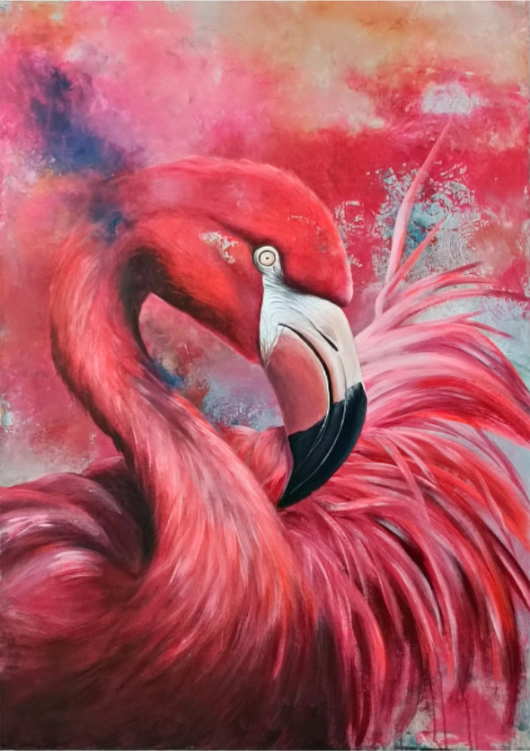 Main image Flamingo – Exotische Eleganz in moderner Pracht - PRINT