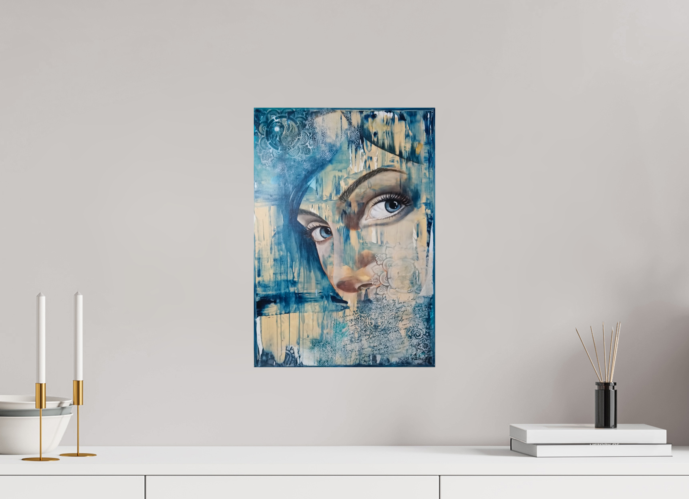 30 x 43 cm, Fine Art Print Indigo (Indigana)