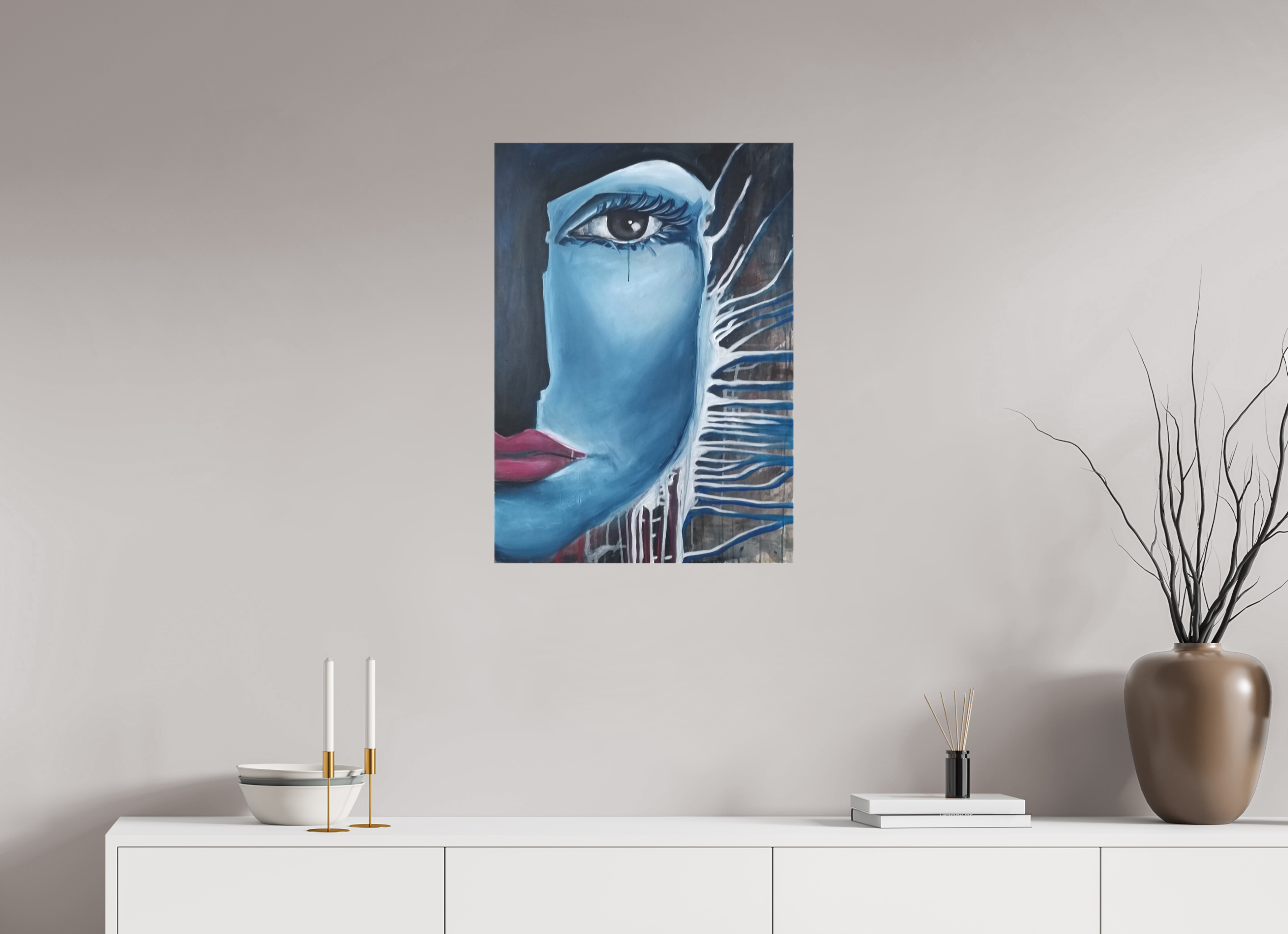 50 x 70,8 cm, Leinwand-Print-matt Wer bist du? PRINT