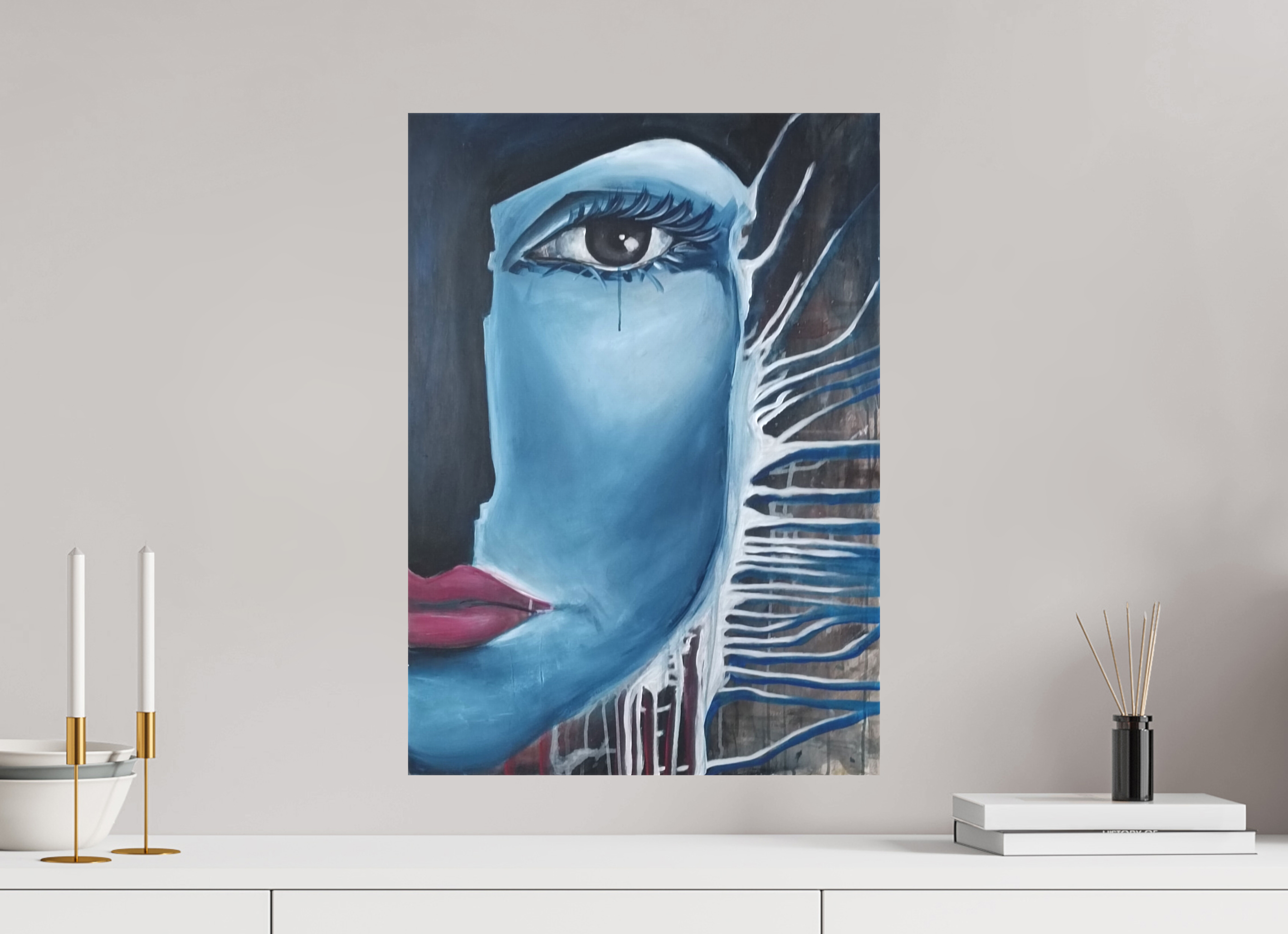 40 x 56,6 cm, Leinwand-Print-matt Wer bist du? PRINT