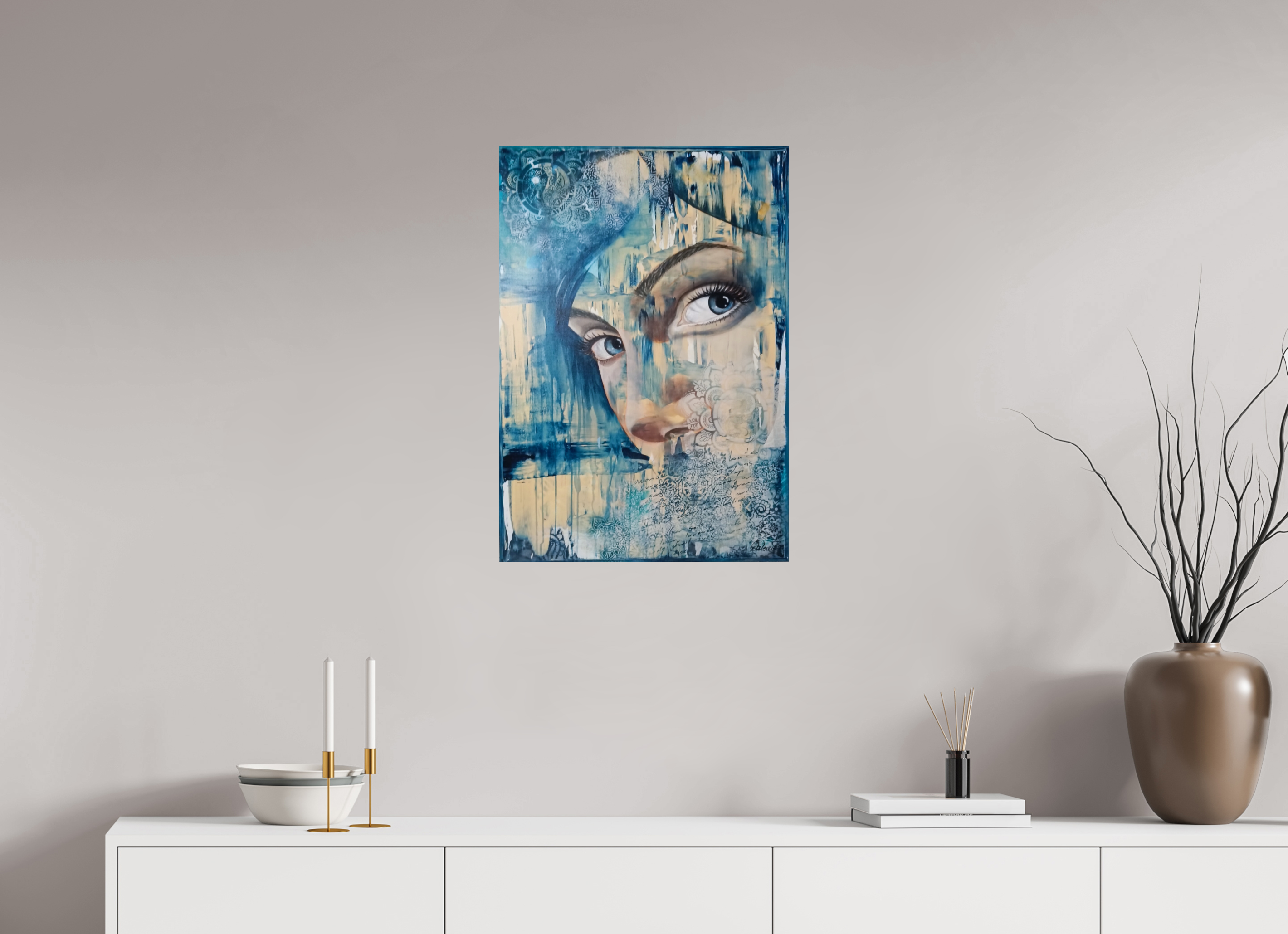50 x 71,7 cm, Fine Art Print Indigo (Indigana)